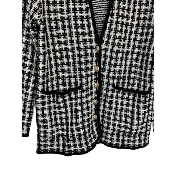 Ann Taylor Tweed Stitch V- Neck Blazer NEW - Picture 4 of 10